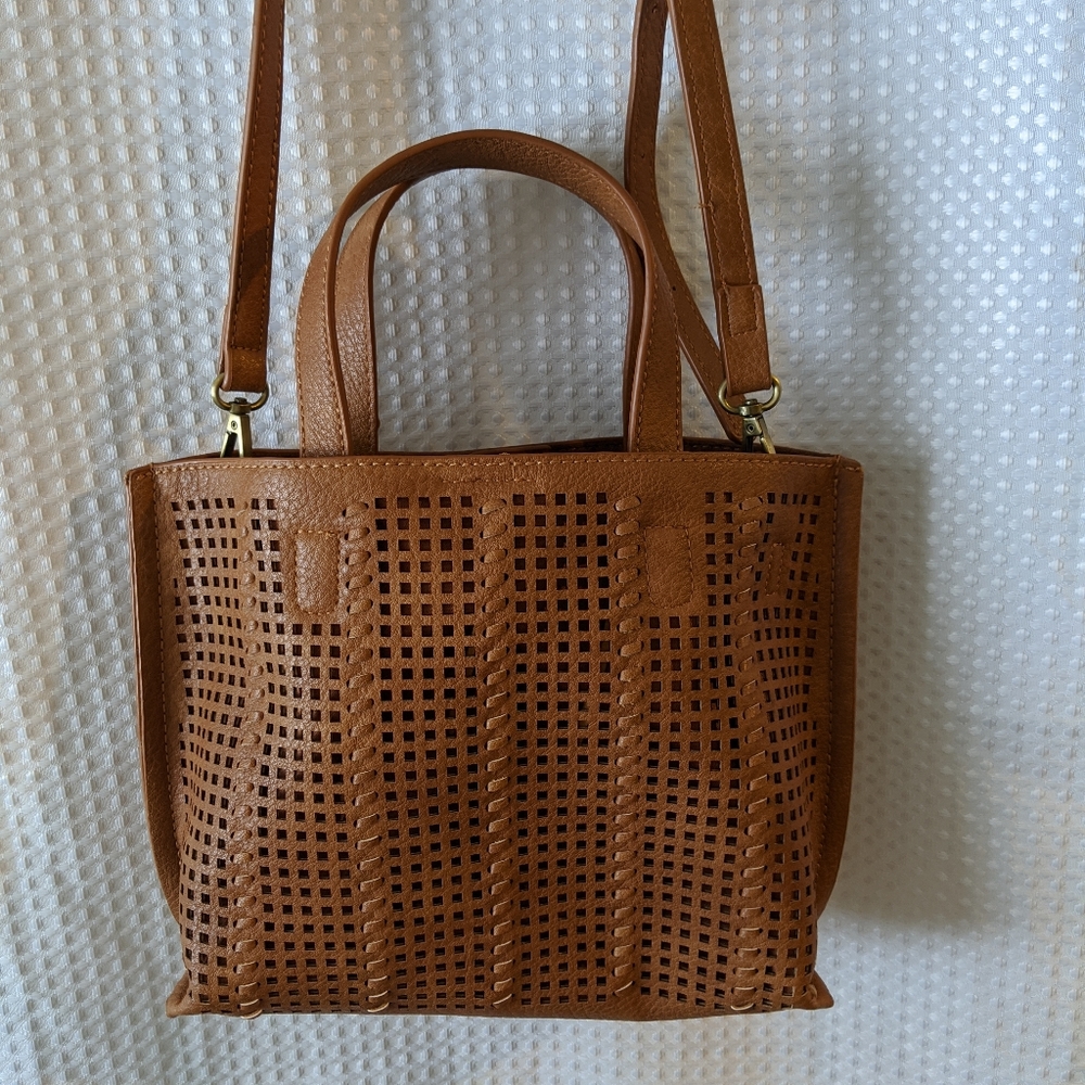 Brown cross body bag with wallet